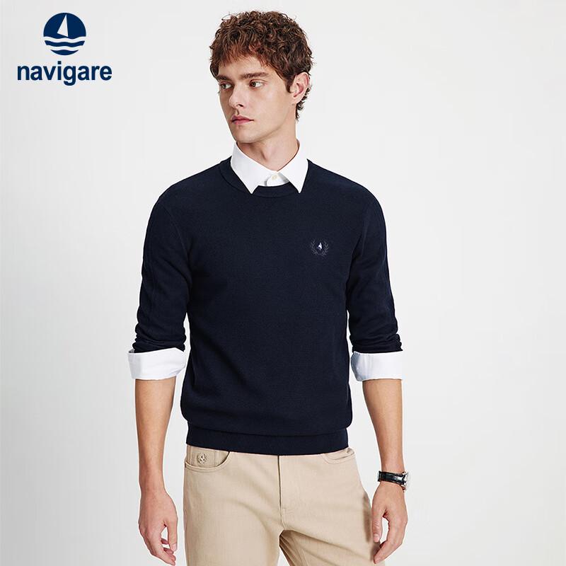 

Men s Solid Long Sleeve Crew Neck Sweater 2XL