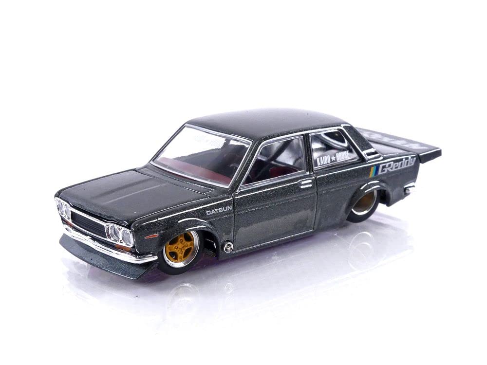 TrueScale KAIDO HOUSE x MiniGT Datsun 510 Pro Street GREDDY Gunmetal Gray KAIDO HOUSE Drive 1/64 Left-Hand