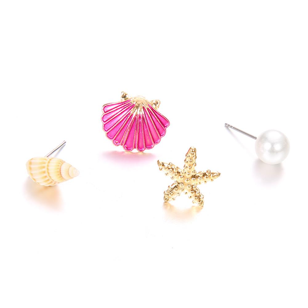 New Product, Temperament Popular Stud Earrings, Starfish Shell Earrings, Colorful Earrings.