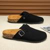 Shoes Fashion Men's Suede Mules Slippers New Women Clogs Cork Insole Sandals With Arch Support Outdoor Beach Slides Home Shoes