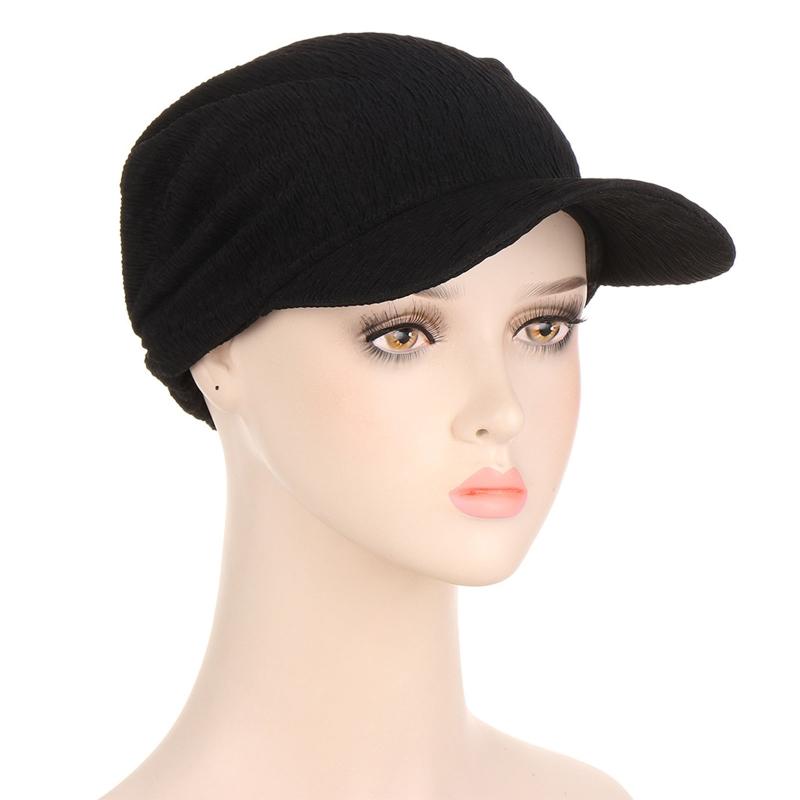 Classy Summer Sunscreen Turban Cap Headband Solid Color Hair Wrap Nursing Cap Headwear Sleeping Cap for Friends