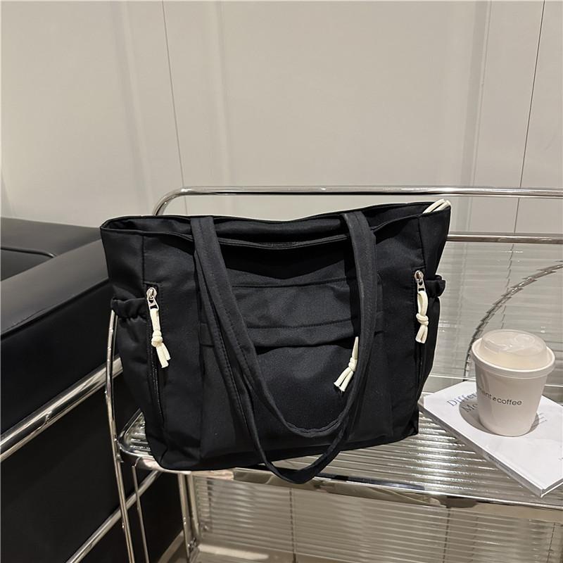 Canvas Bag For Women, Large Capacity, Versatile, Casual Shoulder Bag, Nylon Bag, Class Commuting Tote Bag