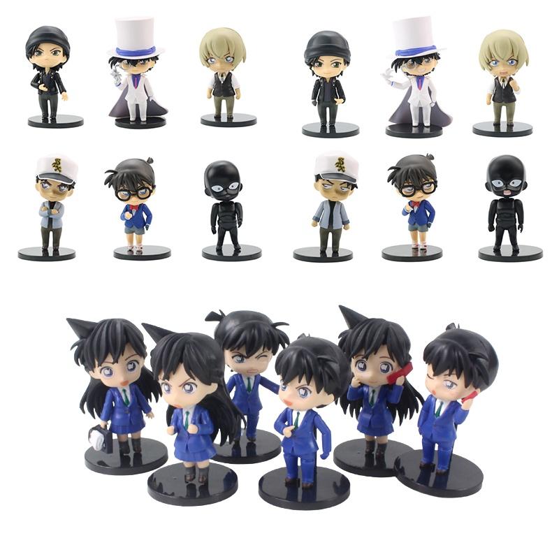Detective Conan Figures Set Of 6 Pvc Material About 9-12cm Height Perfect For Home Ornaments