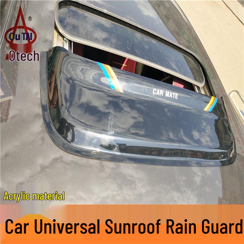 Univerzální deflektor deště střešního okna a ochrana oken pro úpravu sedanu