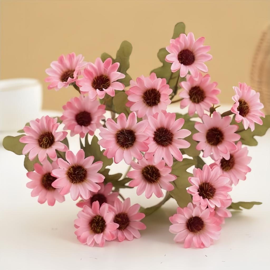 1/3PCS Artificial Silk Gerbera Daisy Flowers Bulk Realistic Fake Floral- for Outdoor Home Indoor Garden Porch -Decor