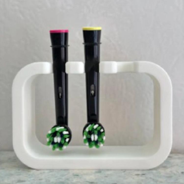 Efficient Wall Mounted Toothbrush Holder with 3 Slots For Toothbrush Head Hanging Toothbrush Drying Rack for Bathroom