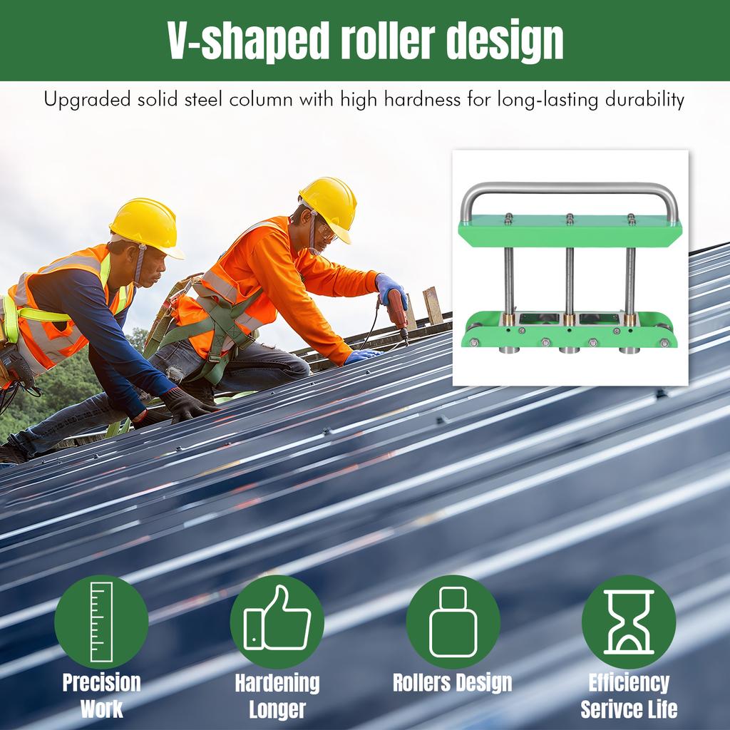 Portable Rolling Bender 0-90 Bending Angle Labor Saving Metal Brake Wear Resist For Rain Diverter & Making Folding Edges