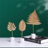Iron Turtle Shell Leaf Sculpture Home Decorations Living Room TV Cabinet Desktop Small Craft Decoration