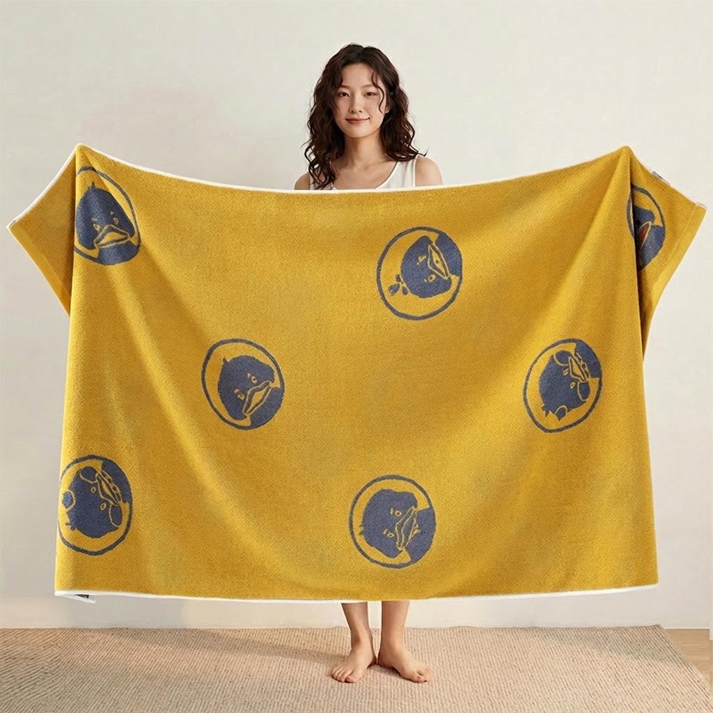100% Cotton Cartoon Beach Towels - Extra Large, Thick & Absorbent, Suitable for Children, Maternity & Baby Use