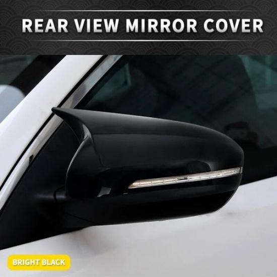 Gloss Black OX Horn Door Side Mirror Cover Guard Cap Fits Kia Optima K5 2011-15