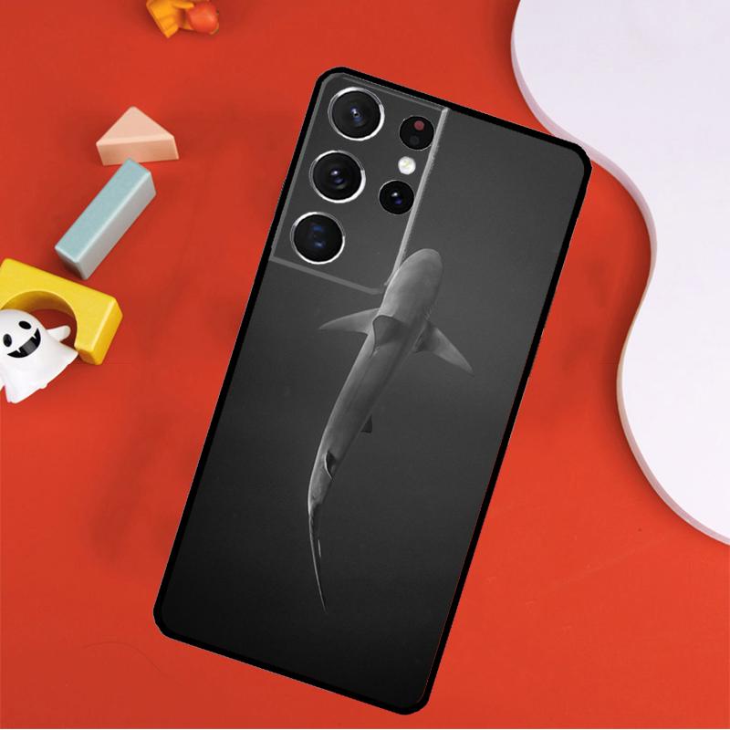 Shark and Killer Whale Phone Case For Samsung Galaxy S25 Ultra S9 S10 S20 S21 FE S22 S23 S24 Plus S24 Ultra Cover