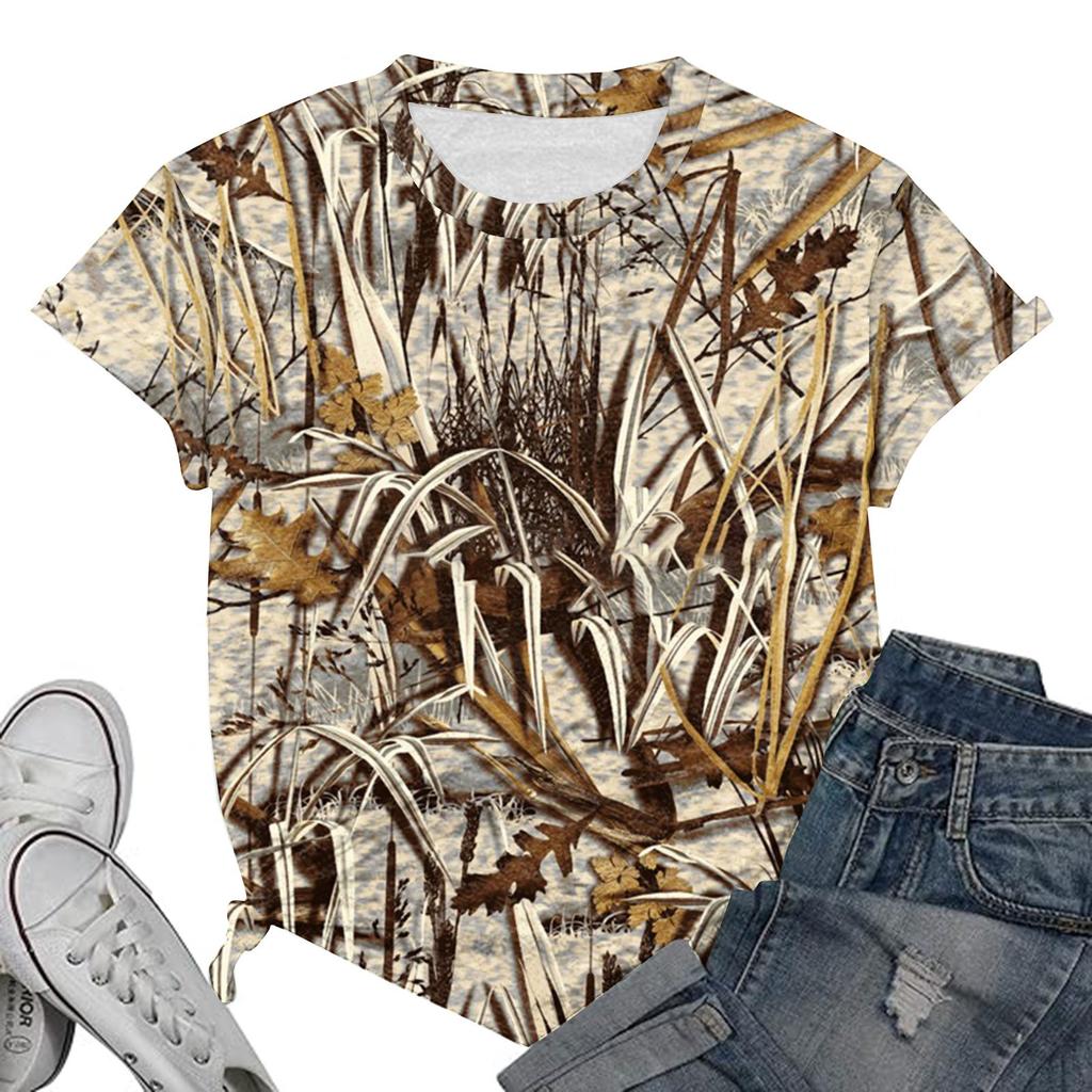 Damenmode, lässig, Rundhalsausschnitt, kurzärmliges Oberteil, lustig bedrucktes T-Shirt