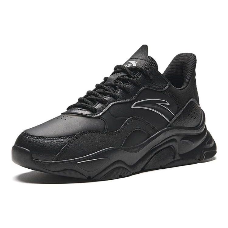 Anta Retro Dad Shoes All Black Women 922348826-7