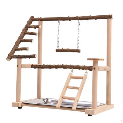 Support de jeu en bois pour perroquets, cage à oiseaux, aire de jeux, salle de jeux, parc pour perruches, échelle, exercice