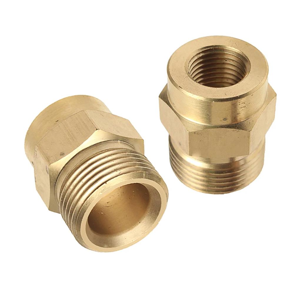1/2 Stück M22 14mm Messing Unterlegscheibenadapter Schaumlanzenadapter Kupplung F2 Für Hochdruckreinigerpistole und Schlauchanschlusskupplung