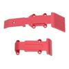RC Car Skid Plate Front and Rear RC Car Aluminum Skid Plate for Traxxas 116 Revo Slash Red