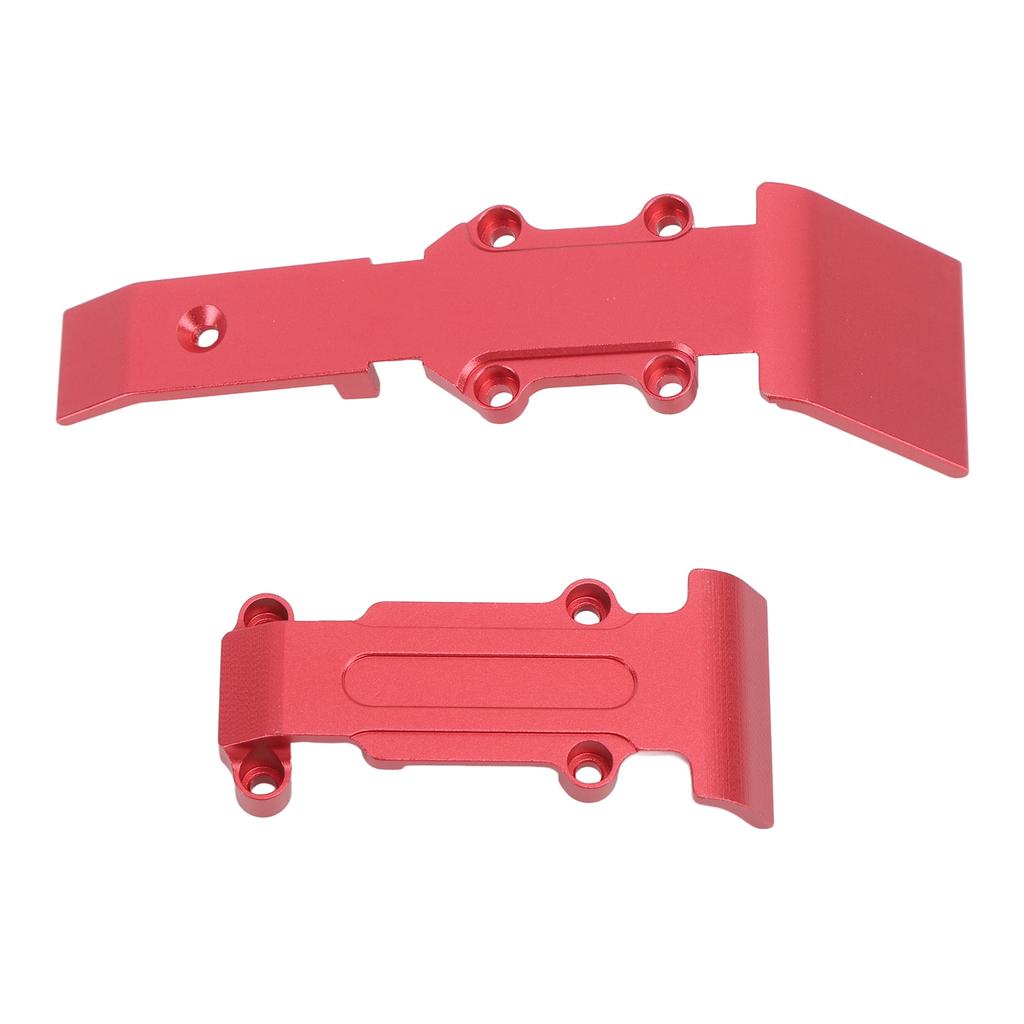 RC Car Skid Plate Front and Rear RC Car Aluminum Skid Plate for Traxxas 116 Revo Slash Red
