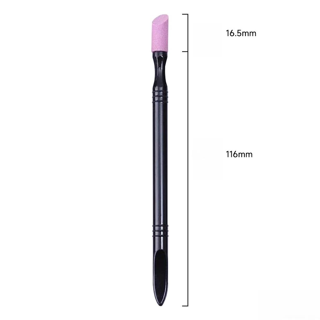 1pcs Manicure Tool Polishing Pen for Exfoliating & Removing Dead Light Beige, 45 Degree Nail Art Pen Nail Cuticle Remover Nail Cuticle Pusher