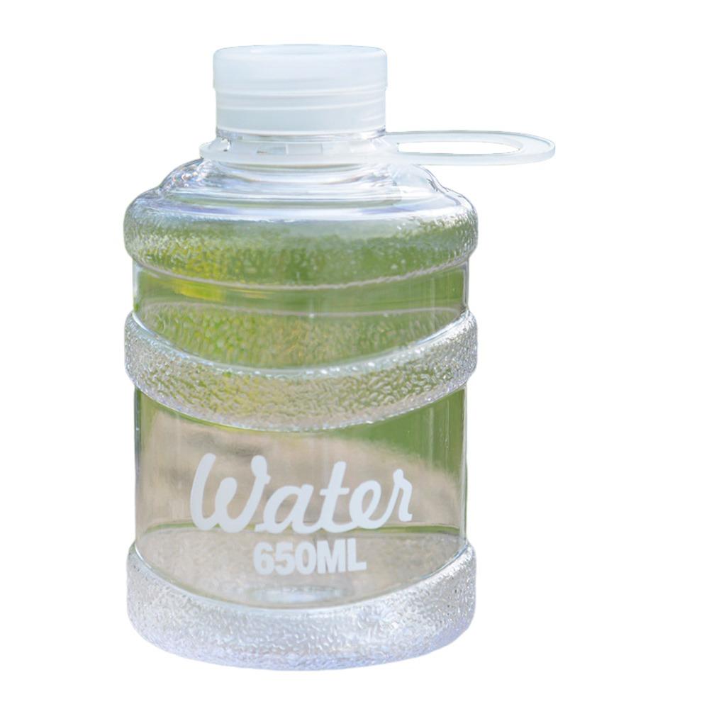 Gift 650ml Bucket Cup Large Capacity Drop Resistant Plastic Cup Portable Leak-proof Water Bottle Gym