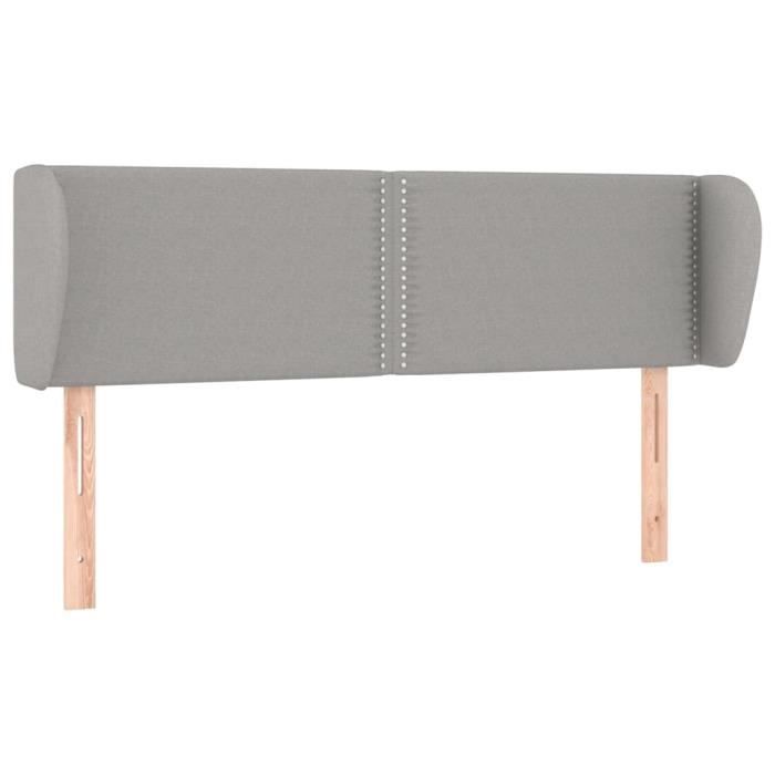 VidaXL Headboard with Ears Light Grey 147x23x78-88 Cm Fabric3117002