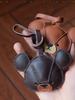 Handmade Genuine Leather Bear Keychain, Bag charmCar Mirror Hanging Ornament for Home/Office Decor  Cute Gift for Stress Relief