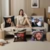 P-Post M-Malone Pillow Case Sofa Living Room Bedroom Double-Sided Printing Square Cushion Nap Time Pillow Case