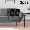 2Pcs Valentine'S Couple-Style Crown Text Polyester Pillowcase, 2D Printed, Festival-Ready, Decor For Sofa/Bed/Living Room