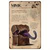 Vintage Mimic Metal Sign Art   WeatherResistant Iron Wall Decor with PreDrilled Holes Fantasy GameInspired Dungeon  RPG Ro