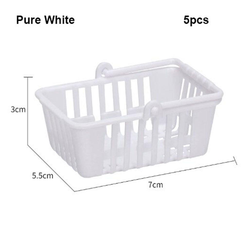 

5pcs Multicolors Basket Toys Mini Shopping Hand Basket Model Doll House чистый белый