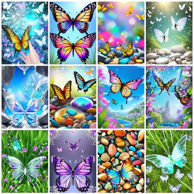 DIY Diamantstickerei Schmetterling Perlenmosaik Tier Kreuzstich-Sets Diamantmalerei Stein Neuankömmling Handgemachtes Geschenk