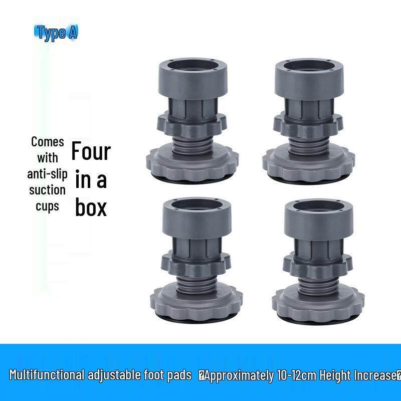 Universal Shock-Absorbing Anti-Slip Adjustable Washing Machine Foot Pad Riser Tray