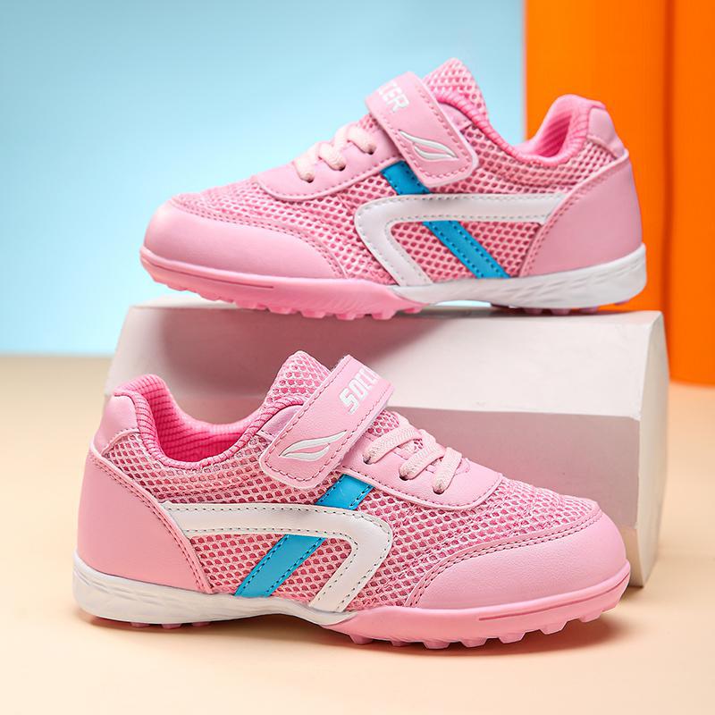 

New children s football shoes girls Velcro children s sneakers boys game training shoes tf broken nail sneakers 39