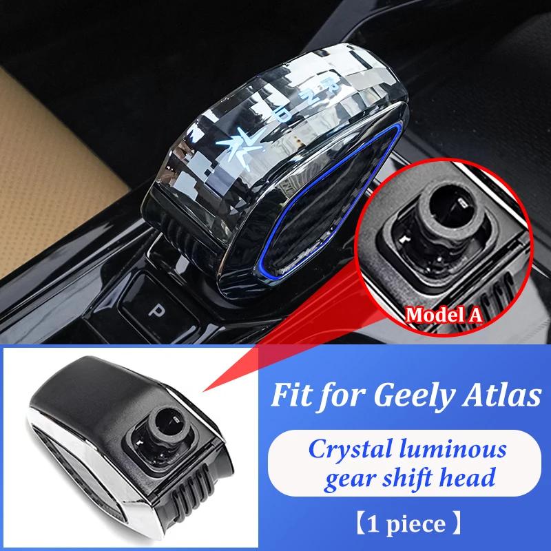 New LINNUNU Crystal Gear Shift Knob Lever Stick Handle fitfor Geely Boyue L Atlas II LED colorful Illuminated Gear Knobs Accesso