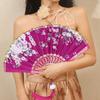 Silk Cloth Folding Fan Traditional Chinese Dancing Fans Hand Fan Portable Performance Props Vintage Wedding Party Photo Props