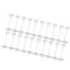 20 Pcs Table Number Holder 15cm Heart Shaped Place Card Holder Memo Clip Photo Stand Silver