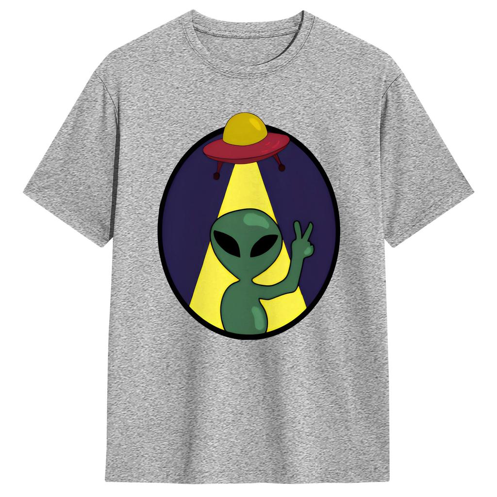 Unisexs Tshirt Ufo We Come In Space Alien Hipster 100 Cotton Tees Short Sleeve T Shirt Crewneck Clothes Classic