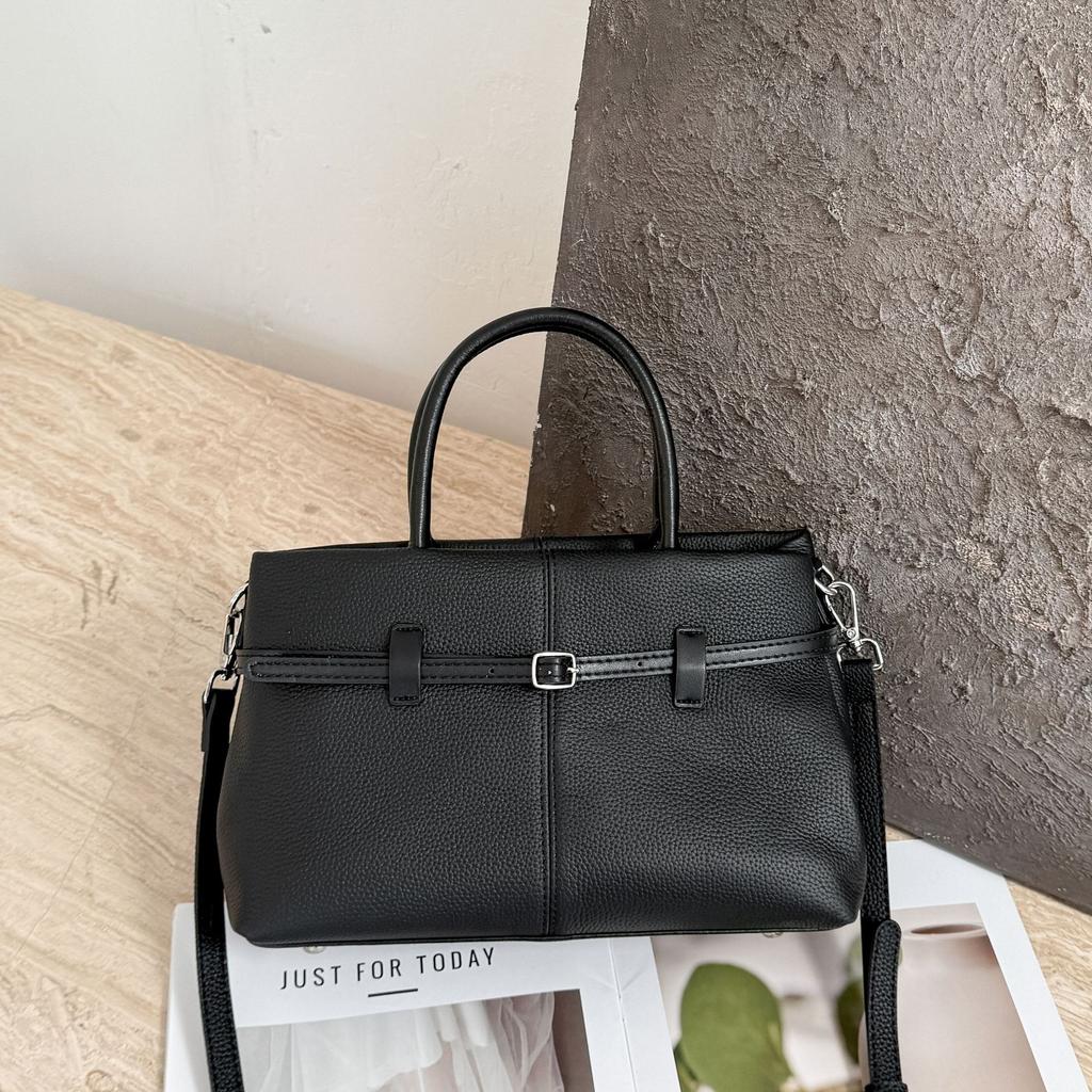 First-Layer Cowhide Shoulder Women'S Bag, Large-Capacity Messenger Tote Bag, Women'S Mommy Bag, Commuting Fashion And Simple Shopping