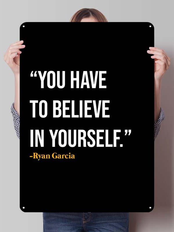 Ryan Garcia Boxer Metal Signs Aesthetic Room Decor Men Custom Boxing Poster Tin Plates for Man Cave Wall Art Vintage Metal Plate