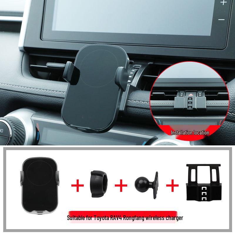 Wireless Charging Phone Holder for Toyota RAV4, Prado, and Land Cruiser