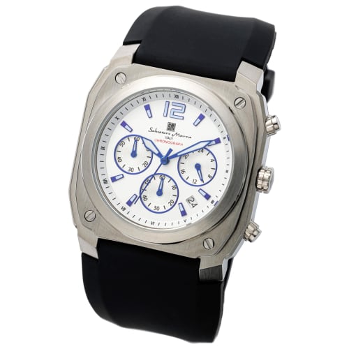 Salvatore Marra Men's Chronograph Business Analog Quartz Watch with White Cross (SSWH)