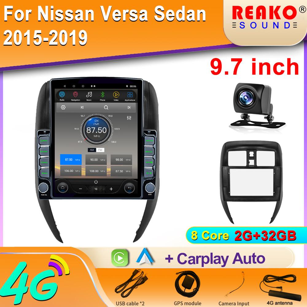 

9,7-дюймовый вертикальный экран Tesla Android автомобильное радио для Nissan Versa Sedan 2015-2019 GPS-навигация мультимедийный плеер Carplay 8 core 2GB+32GB