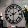 Clock Iron Hand-Crafted Extra Large Analog Wall Clock/Black Colour/Intricate Design, 36 In (90 Cm'S)