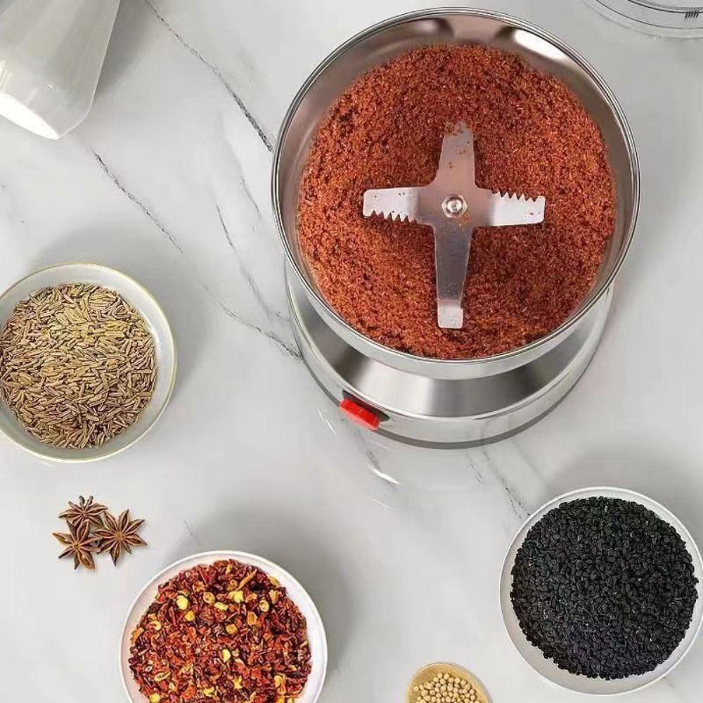 Stainless Steel Multifunction Smash Machine Speed Small Mills Electric Cereals Grain Mill Cereal Grain Powder Machine argento