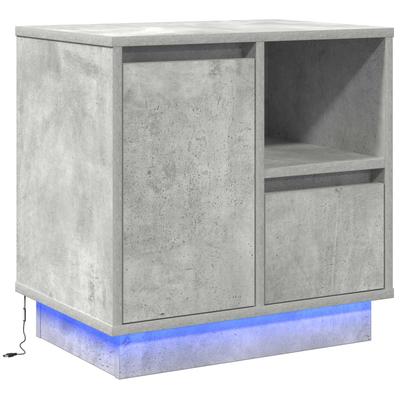 Nightstand Concrete Grey 50 X 34.5 X 50 Cm Particleboard