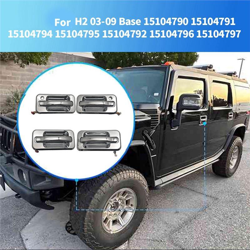 UI-15104790 15104791 15104794 15104795 Exterior Door Handles 4Pcs Exterior Outside Door Handle Set Auto Parts For 2003-2009 Humm