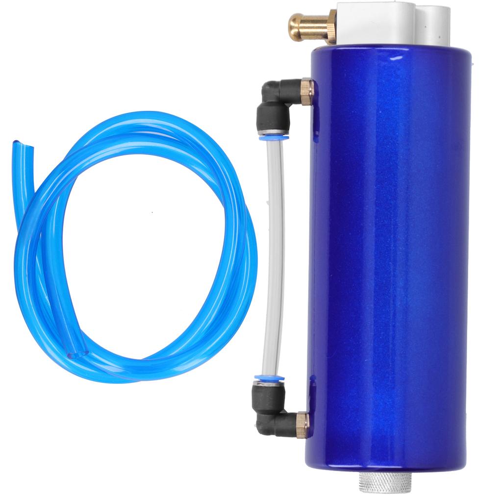 Kit Canistră Rezervor Colector Ulei Universal cu Furtun Ulei, Suport, Coliere, Piuliță Șurub, Conector Albastru