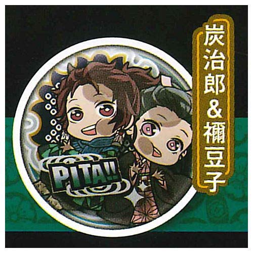

Deformed Demon Kimetsu no Yaiba Can Badge Tanjiro Gacha Gacha Capsule Toy Pita! Slayer: [8. & Nezuko] (single item)