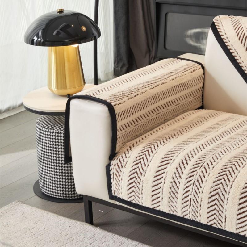 Winter Fishbone Pattern Slipcover Funda Sofa Mats Living Home Non-slip Sofa Cushion Couch Sofa Covers
