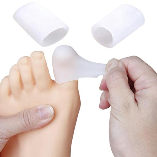 1 par tåhätta Bekväma halkfria silikon Andas flexibla tåskydd för blåsor