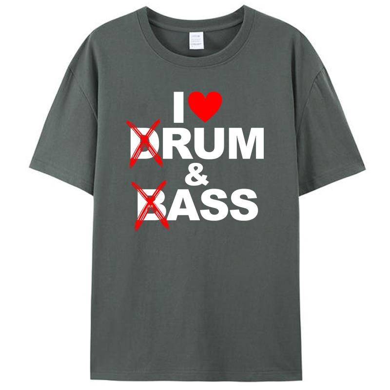 Ich liebe Drum & Bass Liebhaber Rum & Hintern Lustiges Damen Herren T-Shirt Kleidung T-Shirts Grafik Vintage Oberteile Neuheit Geschenke